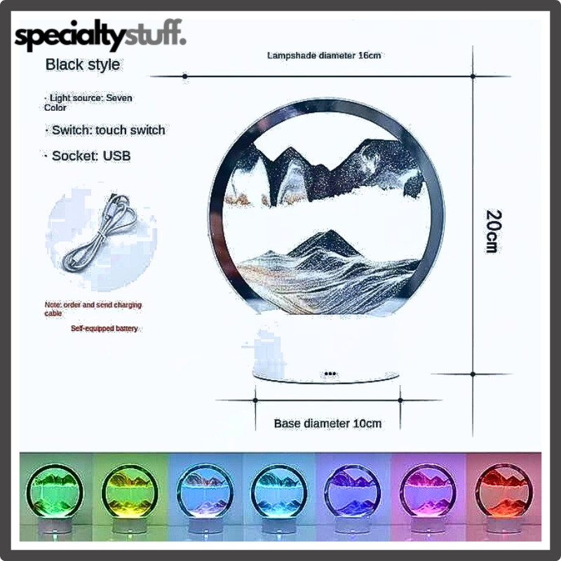 Table Lamp Moving Sand Art