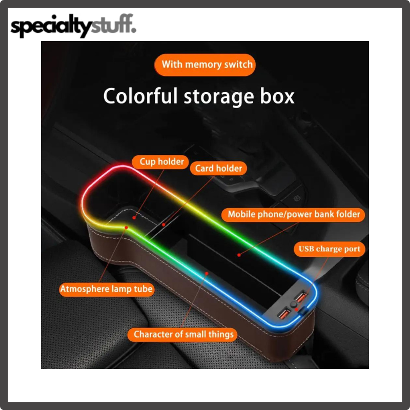 Storage Box with 2-USB Charger